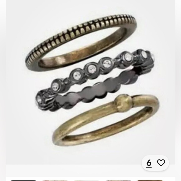 Silpada K&R Destination Brass 3 Ring set KRR 0091 9 - Picture 2 of 5